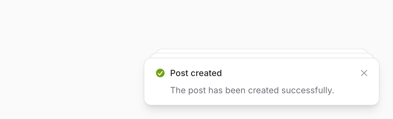 Stacked toasts showing multiple notifications overlapping